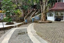 Lahan parkir Goa Gong yang tengah bersengketa.