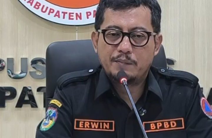 Kalak BPBD Pacitan, Erwin Andriatmoko.
