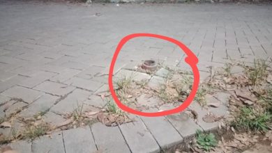 Lubang dilingkaran merah sebagai saksi bisu, dulu pernah ada pemasangan portal.