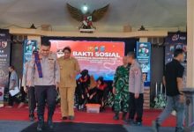Wabup Pacitan, Gagarin, S. Sos, MVP, saat menghadirkan penilaian tiga pilar dari Mabes Polri.