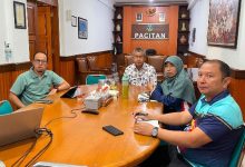 Sekda Pacitan, Dr. Ir. H. Maulana Heru Wiwoho Supadi Putro, Msi saat mengikuti rakor bersama Kepala OPD terkait.