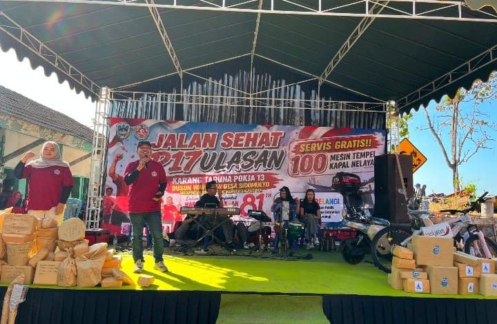 Kadis Perikanan Pacitan, Nanang Hardwijono, S. Sos, M.Si saat membuka kegiatan peringatan HUT Kemerdekaan ke-81 RI.