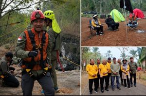 Bupati Pacitan, KRT Indrata Nur Bayuaji Reksonagoro, saat mempersiapkan memimpin upacara bendera HUT Kemerdekaan ke-81 RI di Luweng Ombo